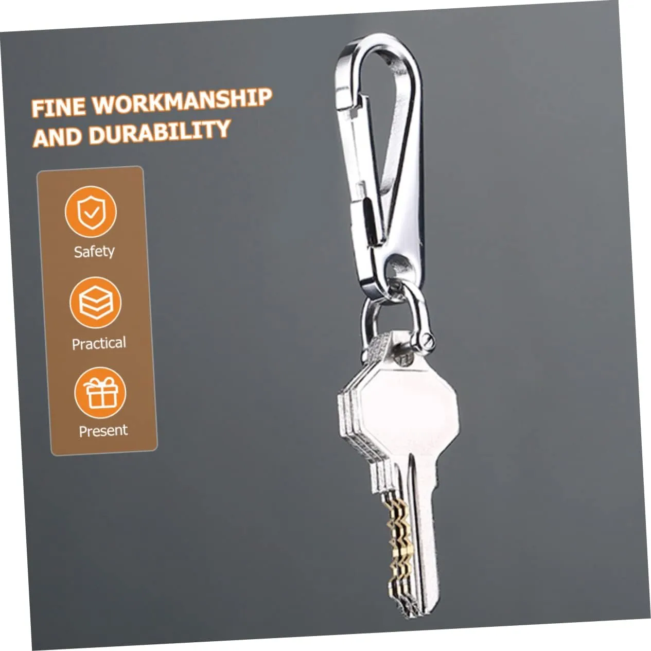 Stainless Steel Keychain Pendant Durable Key Ring Holder for Parties and Travel Commemoration