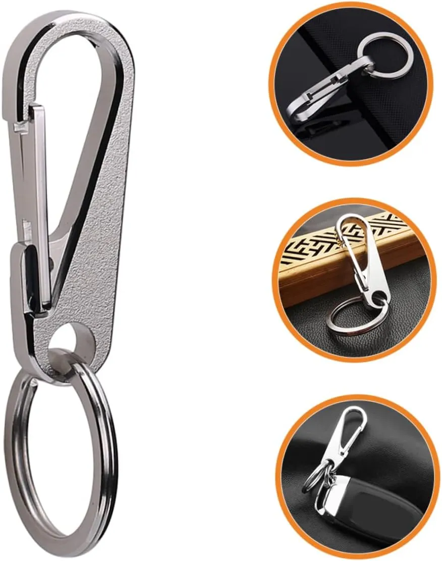 Stainless Steel Keychain Pendant Durable Key Ring Holder for Parties and Travel Commemoration