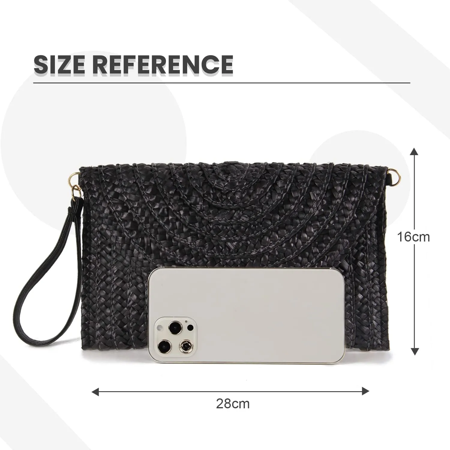 Straw Clutch Purse Bags for Women Summer Beach Purse Woven Straw Shoulder Bags Beach Clutch Bags