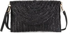 Straw Clutch Purse Bags for Women Summer Beach Purse Woven Straw Shoulder Bags Beach Clutch Bags