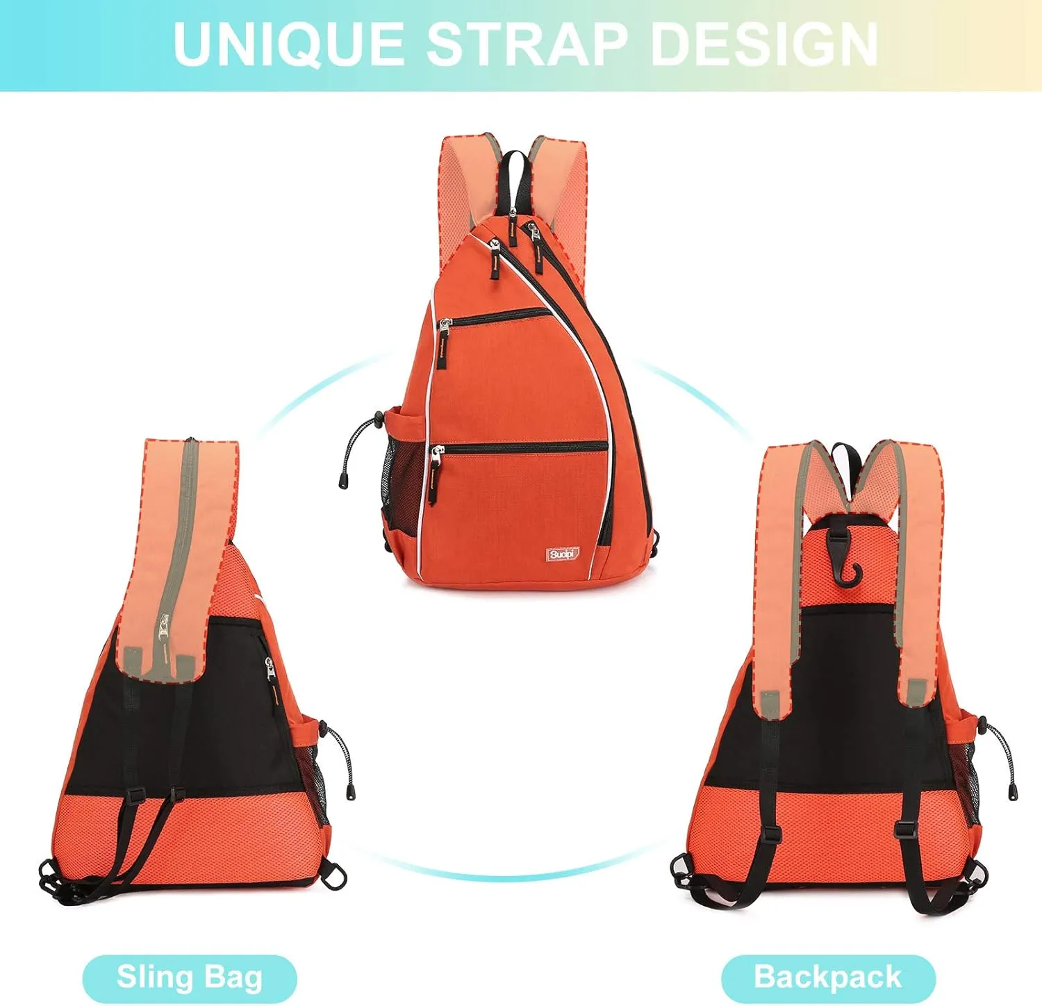 Sucipi Pickleball Bag Pickleball Backpack for Women Men Pickleball Paddle Backpack Reversible Pickleball Paddle Bag Pickleball Rackets Bags for Ladies