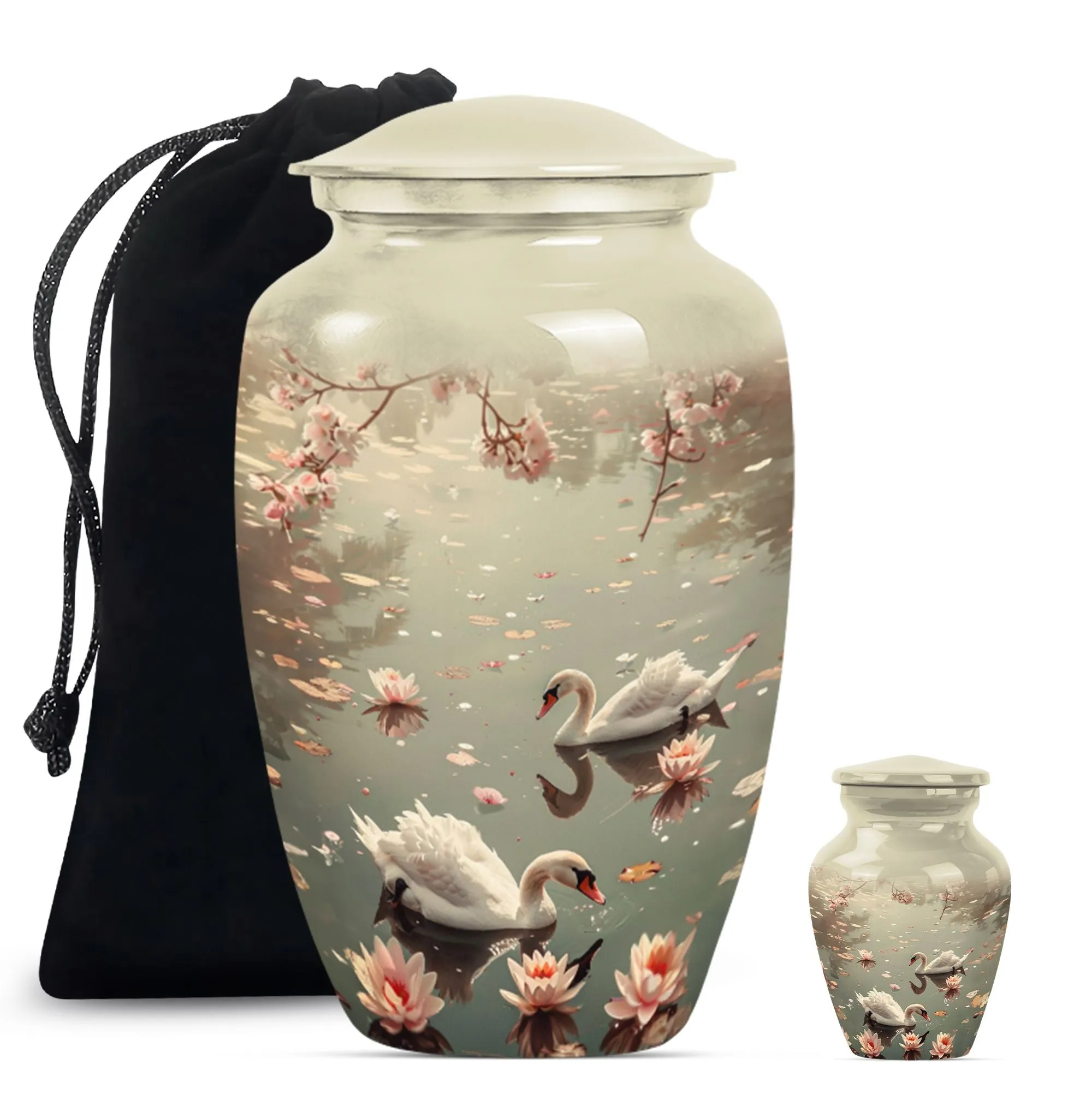 Swan Cremation Urns For Human Ashes Adult Man Memorial & Funeral Urn