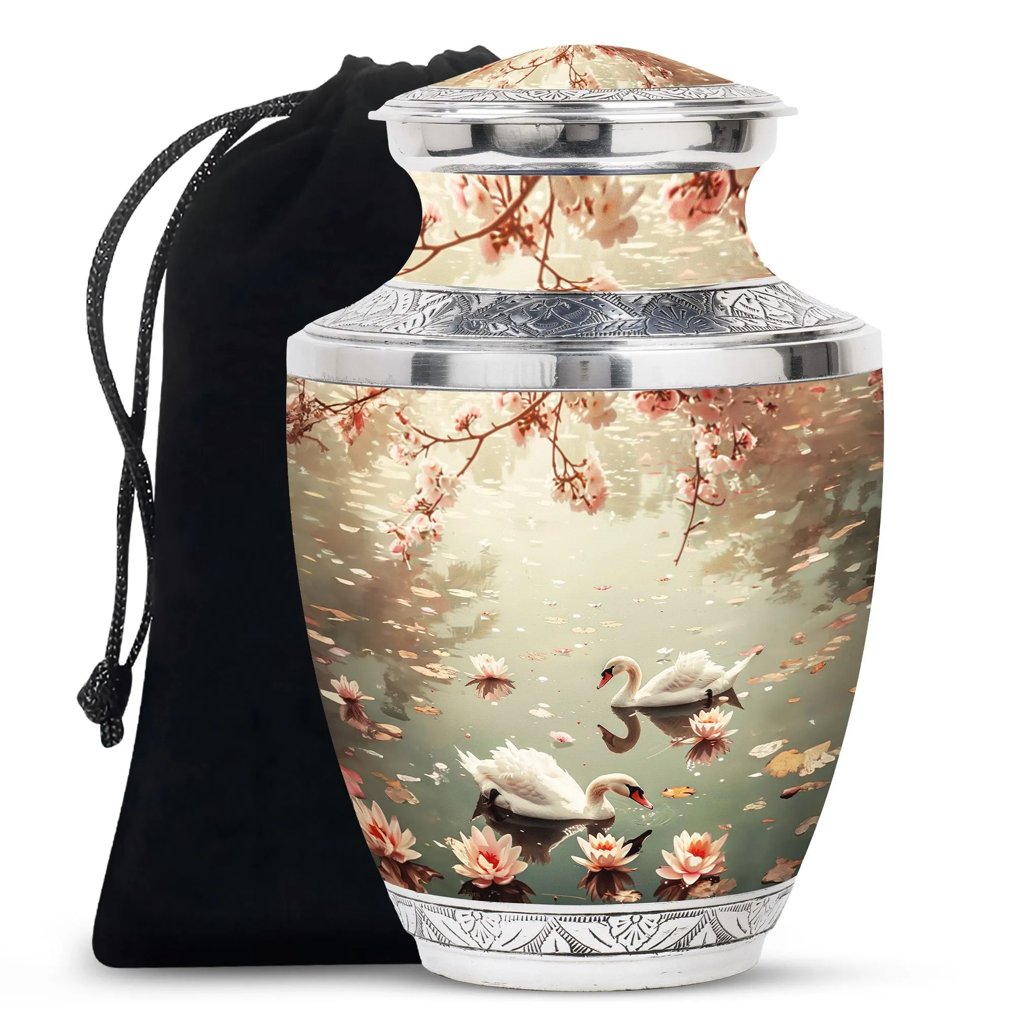Swan Cremation Urns For Human Ashes Adult Man Memorial & Funeral Urn
