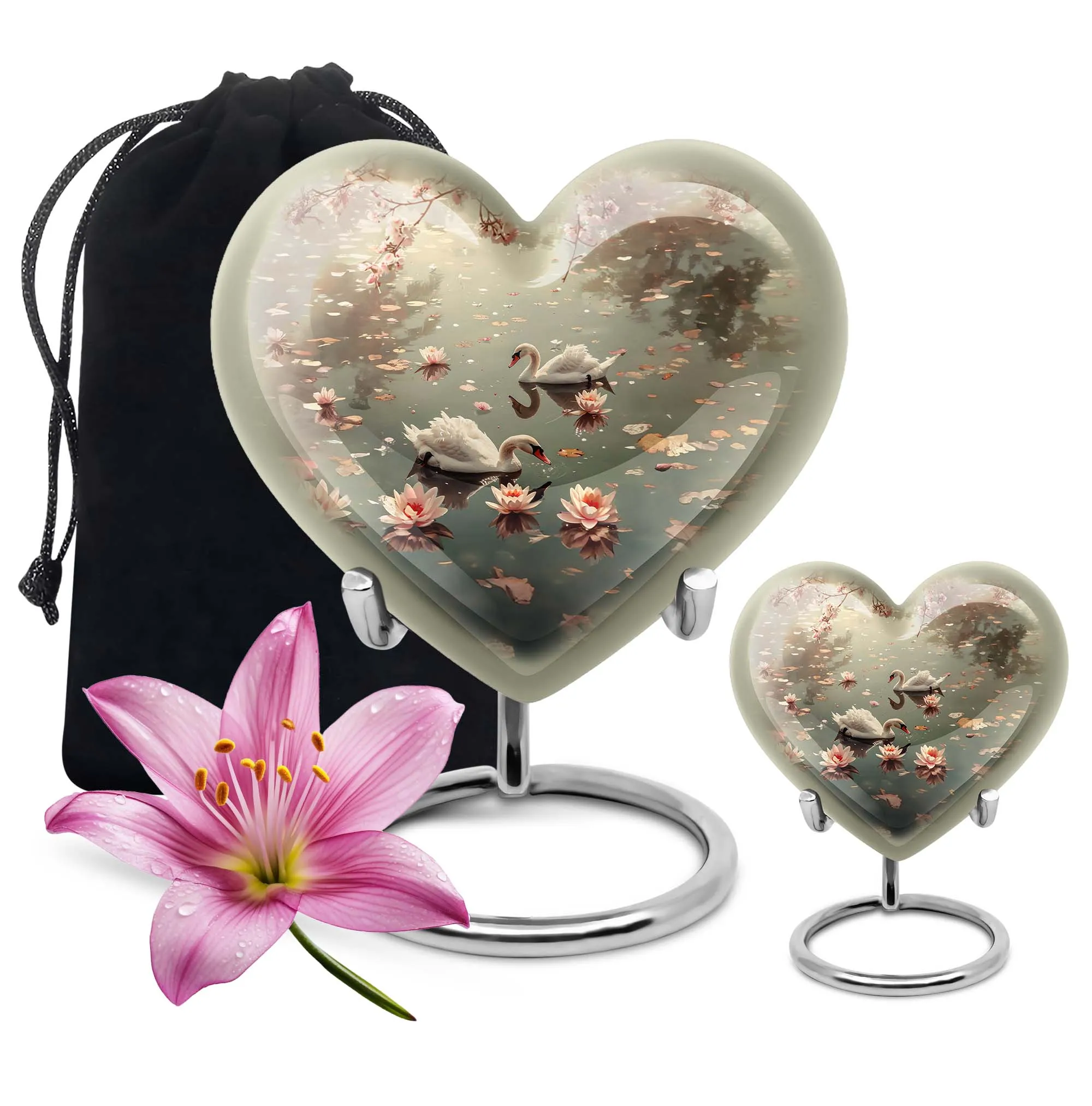 Swan Cremation Urns For Human Ashes Adult Man Memorial & Funeral Urn