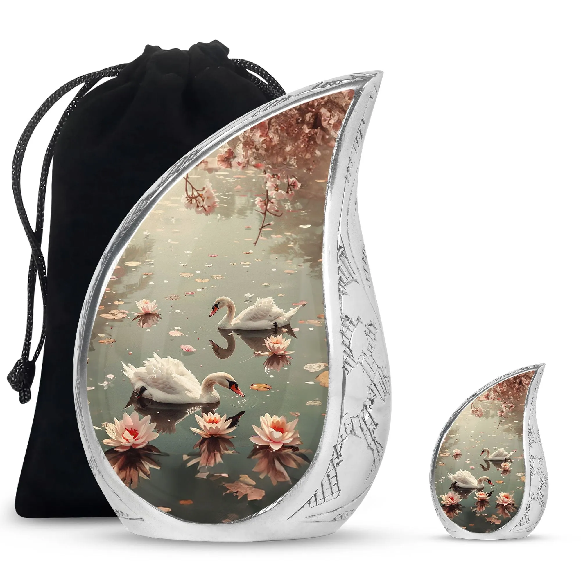Swan Cremation Urns For Human Ashes Adult Man Memorial & Funeral Urn