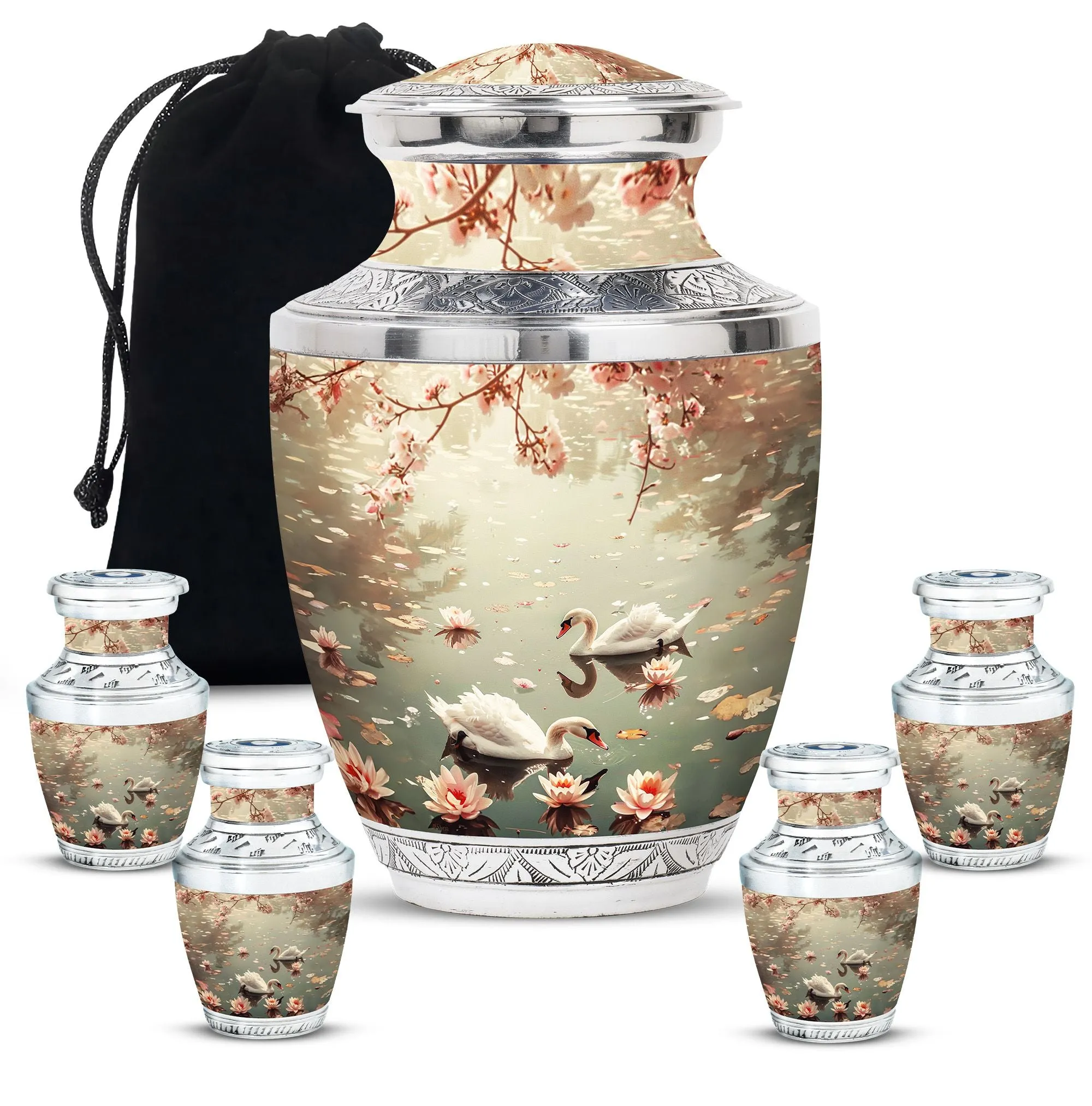 Swan Cremation Urns For Human Ashes Adult Man Memorial & Funeral Urn