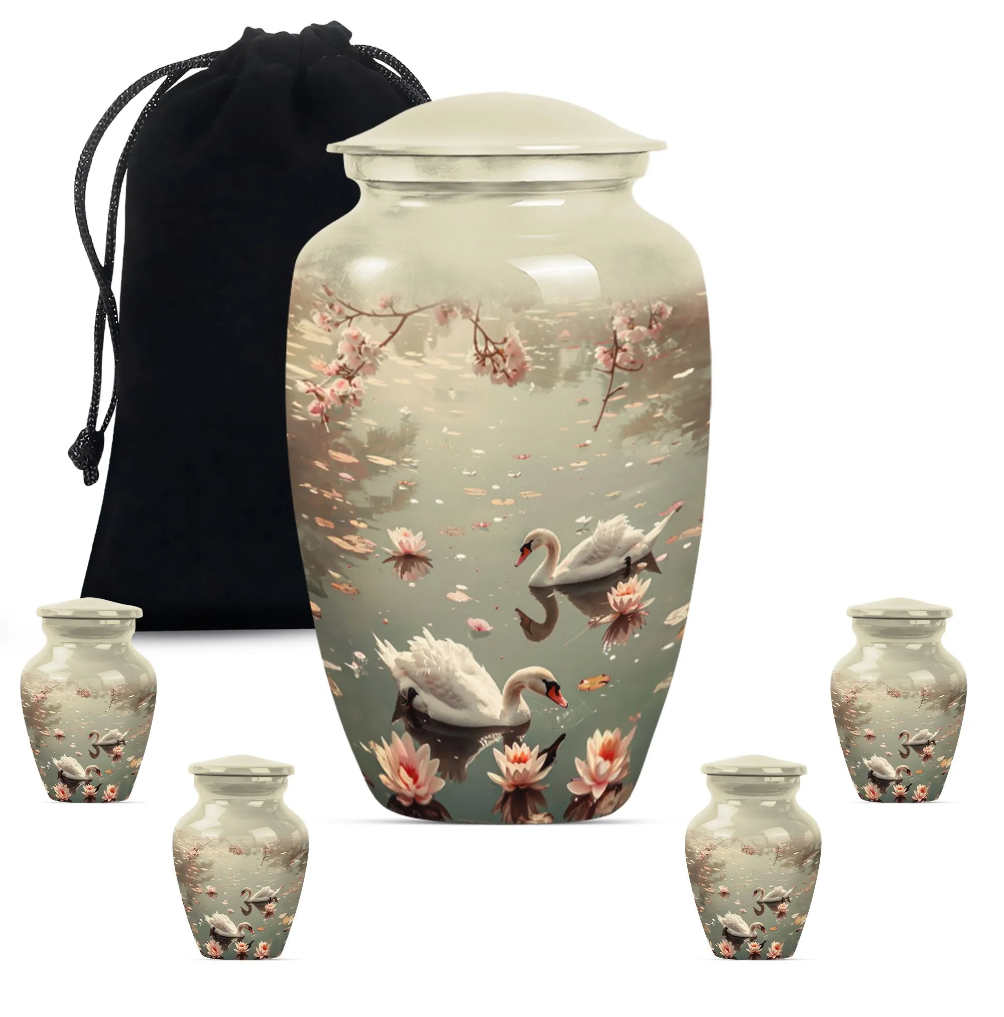 Swan Cremation Urns For Human Ashes Adult Man Memorial & Funeral Urn