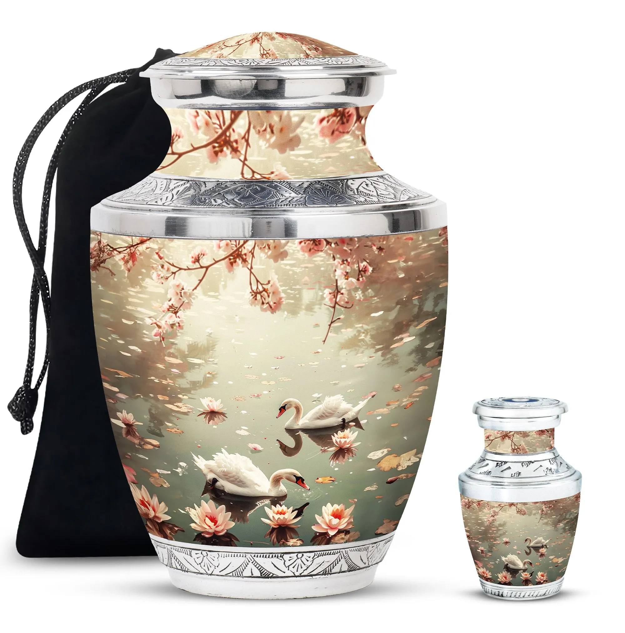 Swan Cremation Urns For Human Ashes Adult Man Memorial & Funeral Urn