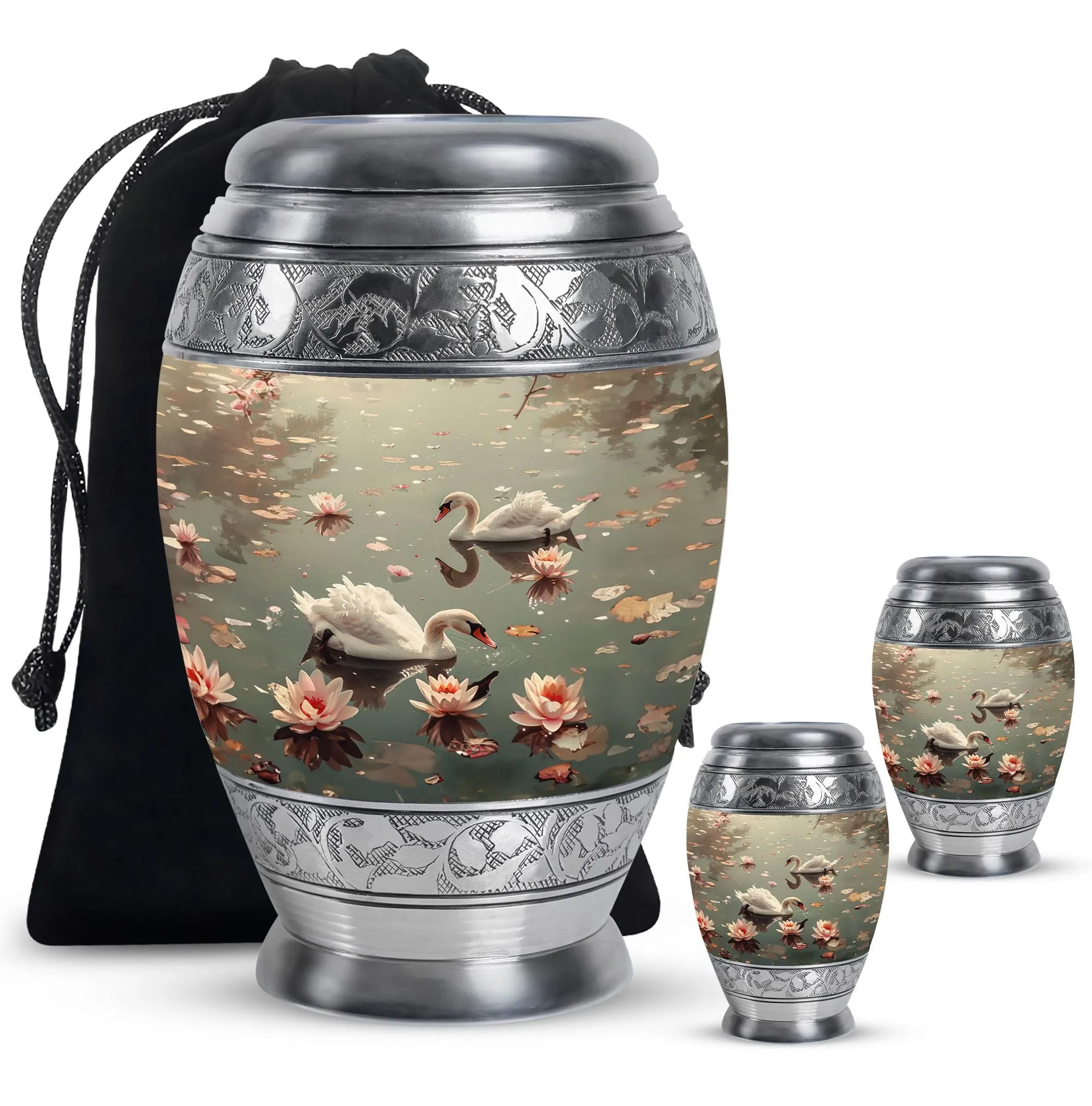 Swan Cremation Urns For Human Ashes Adult Man Memorial & Funeral Urn