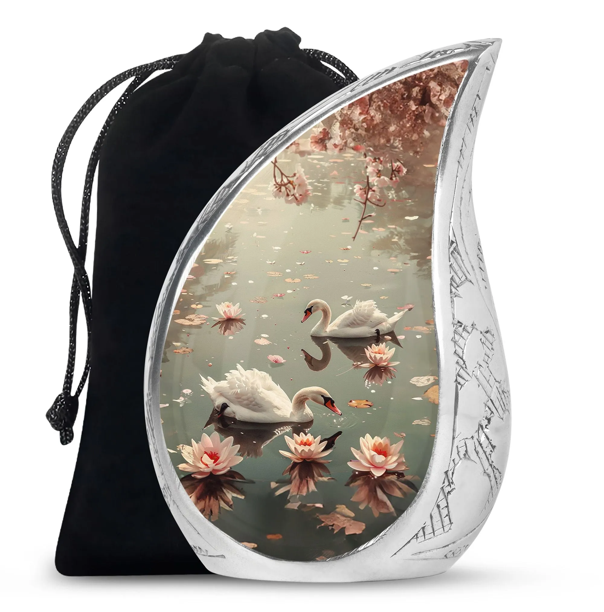 Swan Cremation Urns For Human Ashes Adult Man Memorial & Funeral Urn
