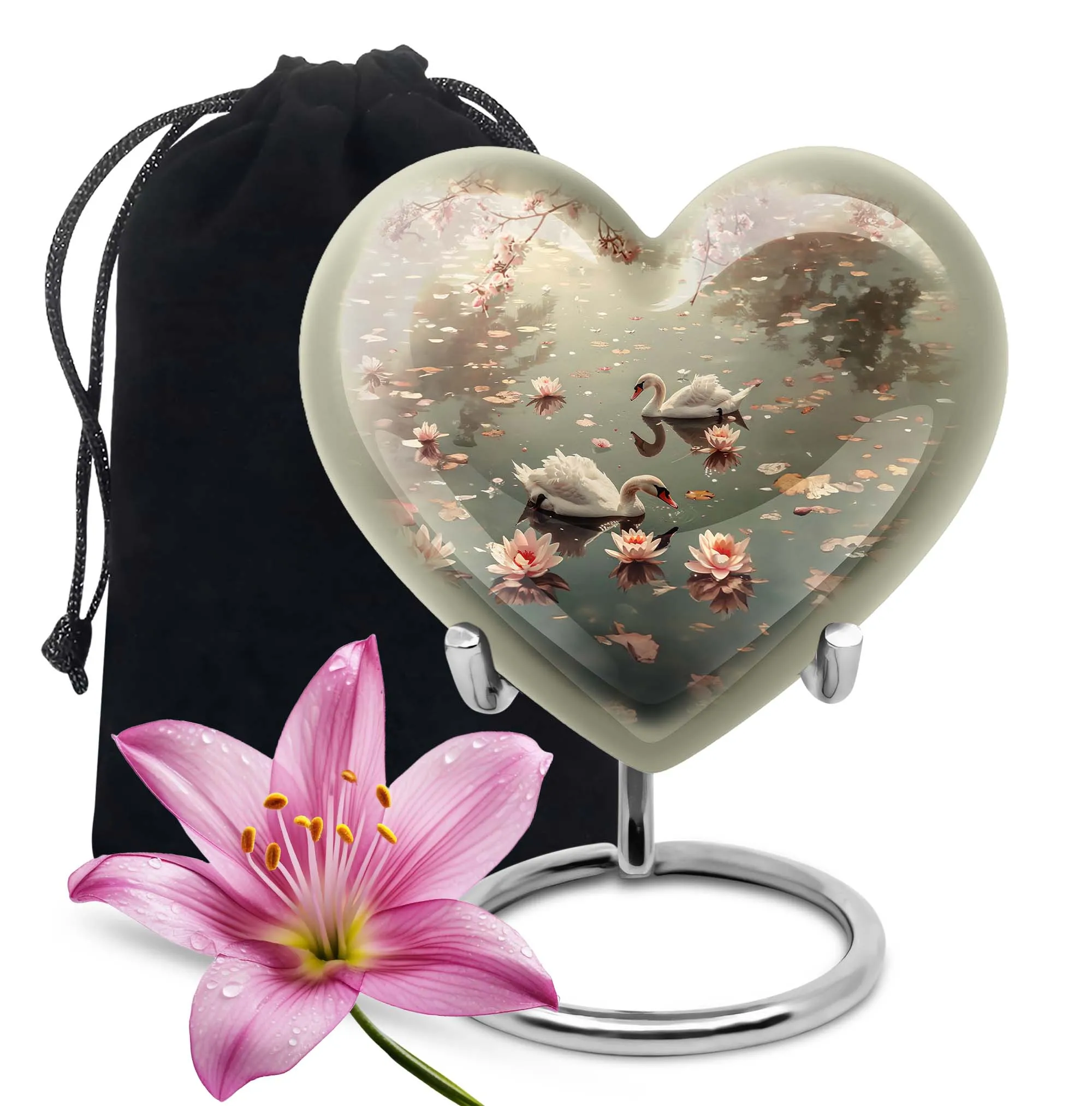 Swan Cremation Urns For Human Ashes Adult Man Memorial & Funeral Urn