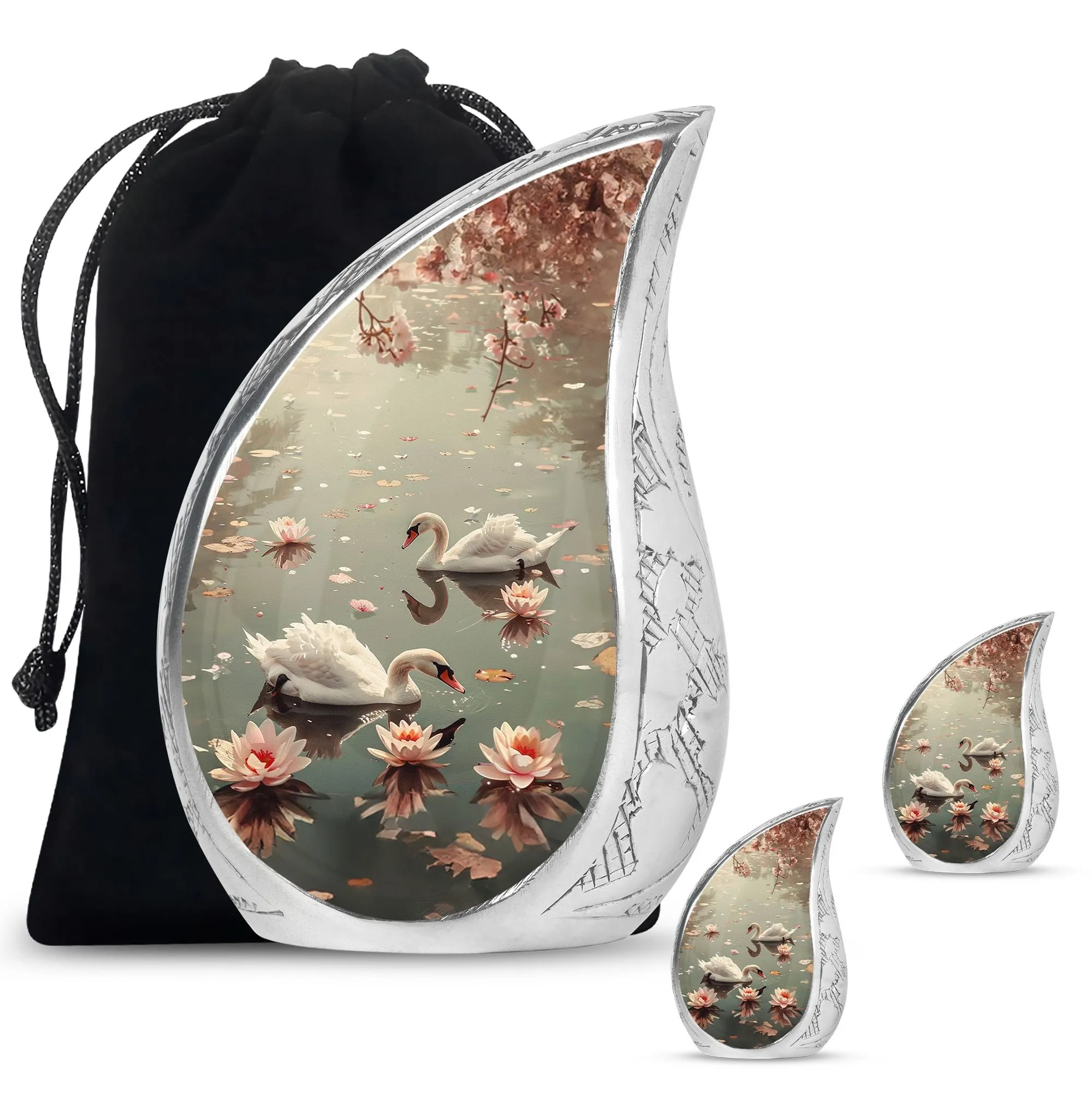 Swan Cremation Urns For Human Ashes Adult Man Memorial & Funeral Urn