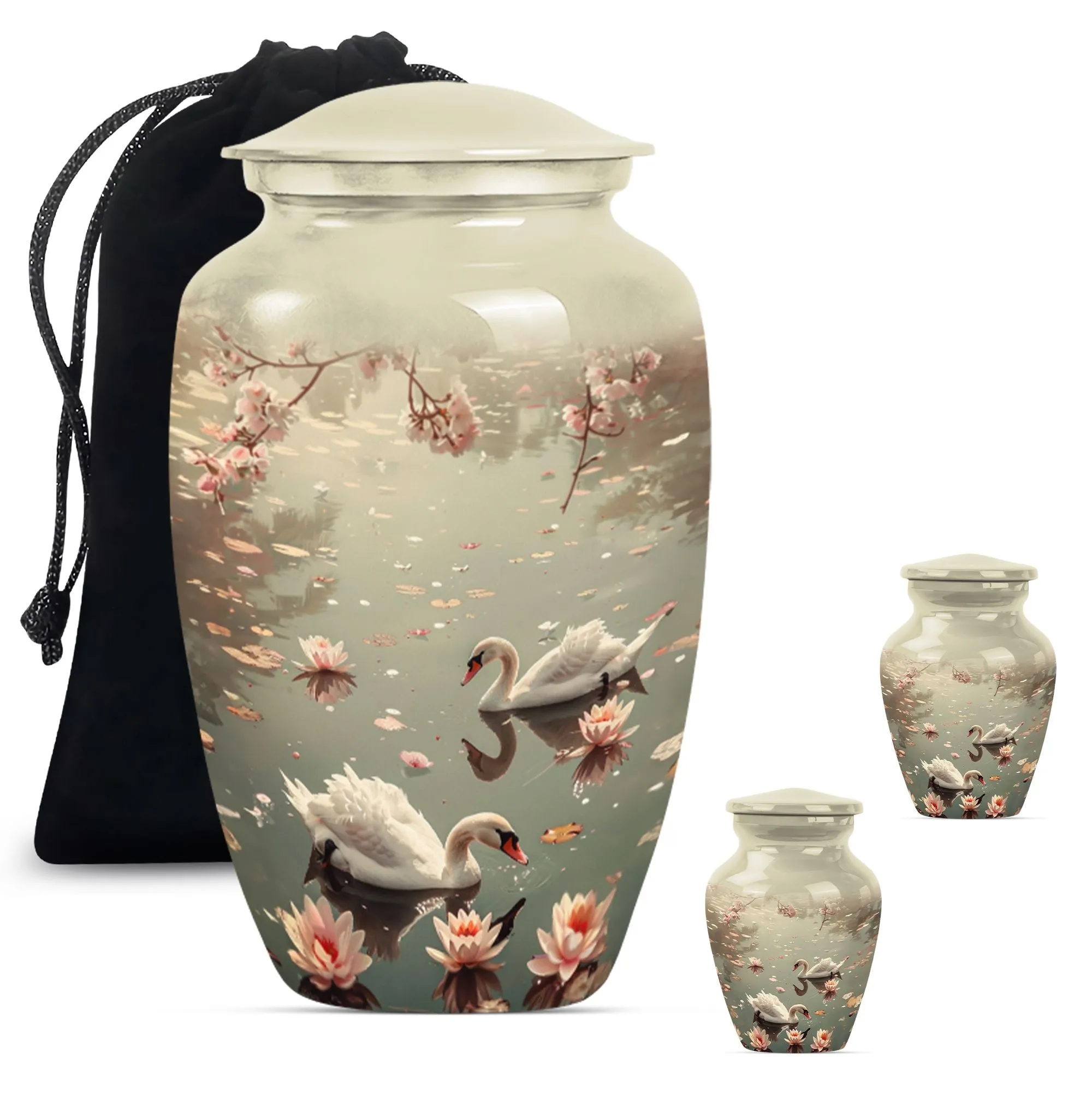 Swan Cremation Urns For Human Ashes Adult Man Memorial & Funeral Urn
