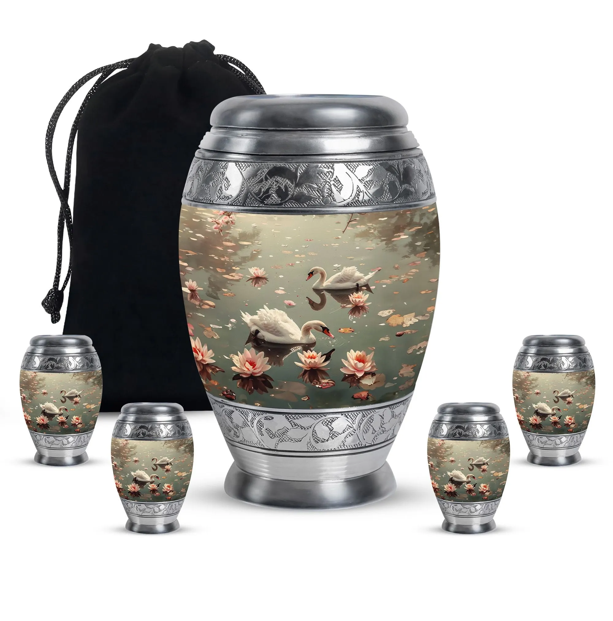 Swan Cremation Urns For Human Ashes Adult Man Memorial & Funeral Urn