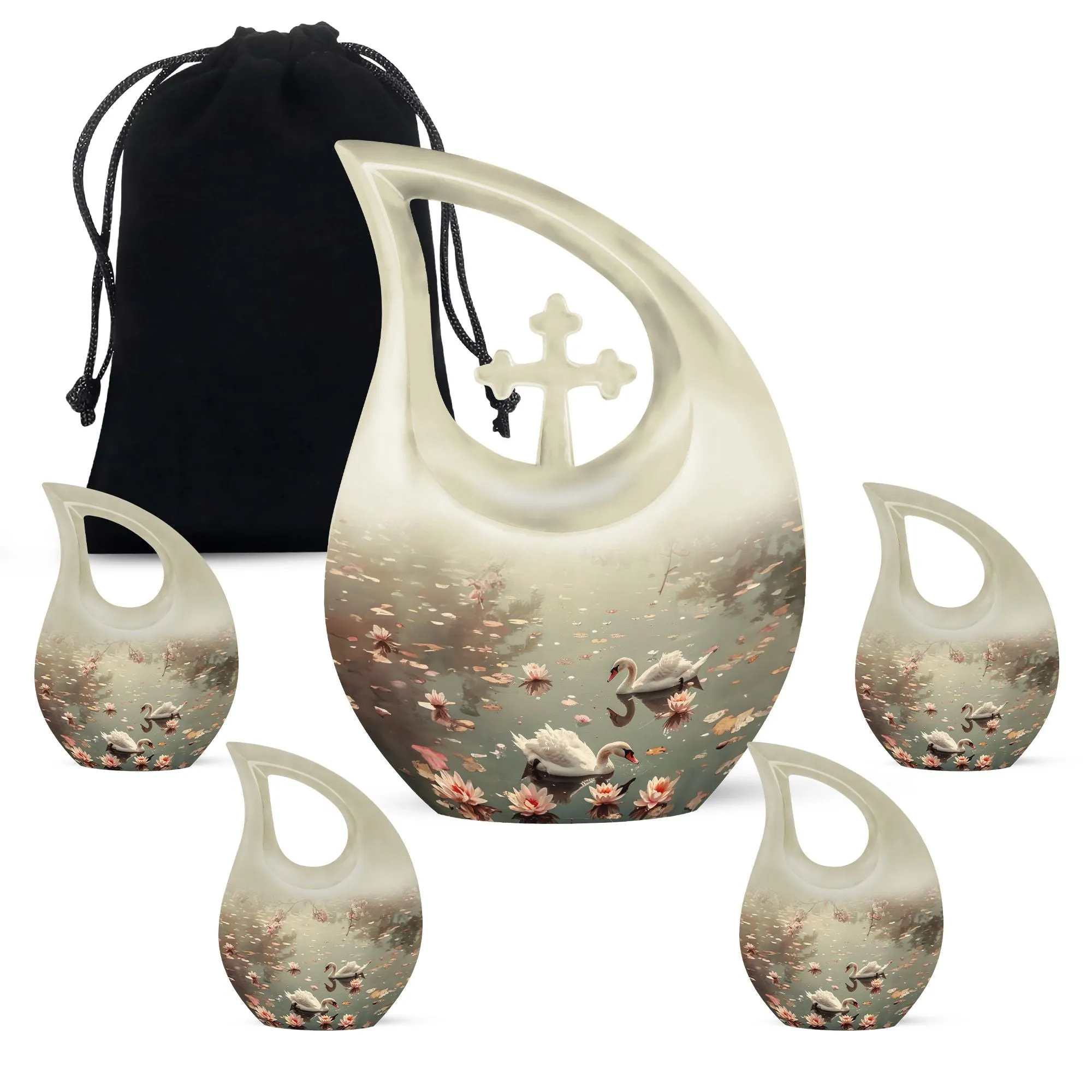 Swan Cremation Urns For Human Ashes Adult Man Memorial & Funeral Urn