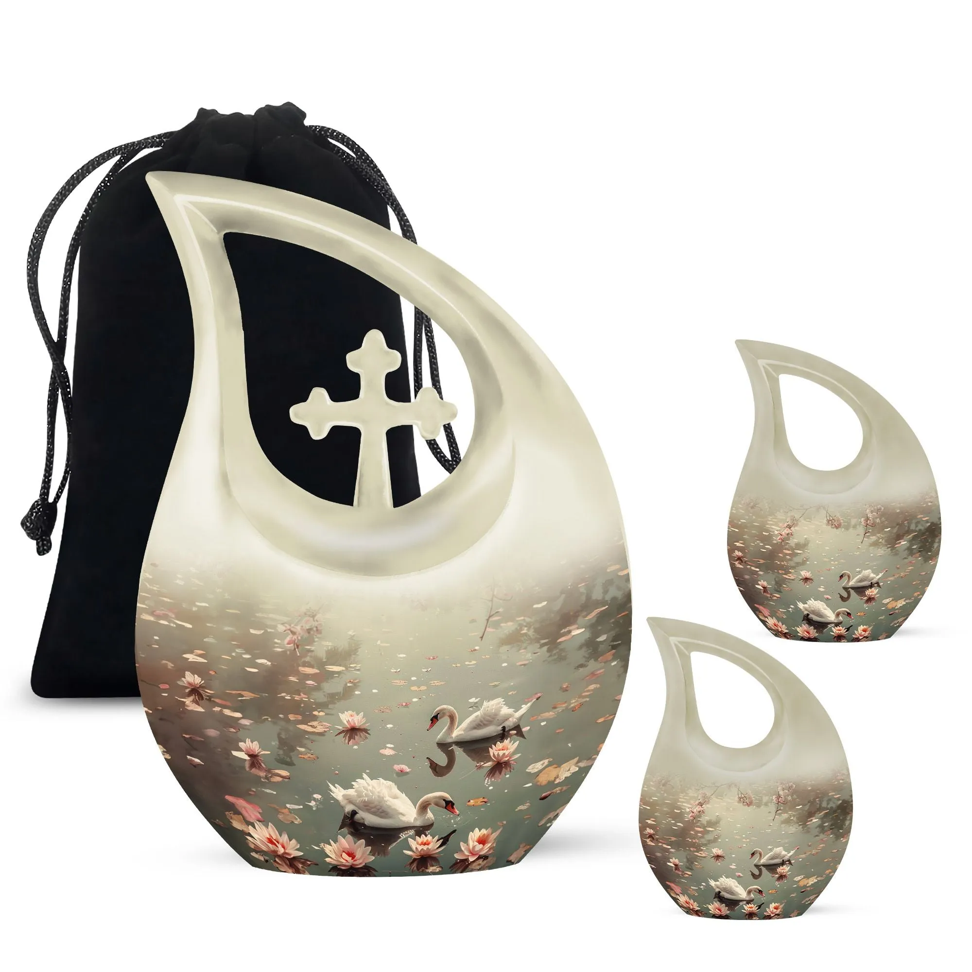 Swan Cremation Urns For Human Ashes Adult Man Memorial & Funeral Urn