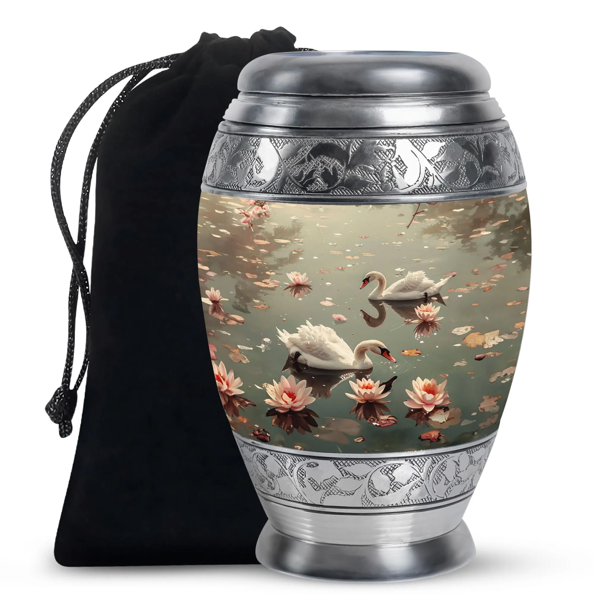 Swan Cremation Urns For Human Ashes Adult Man Memorial & Funeral Urn
