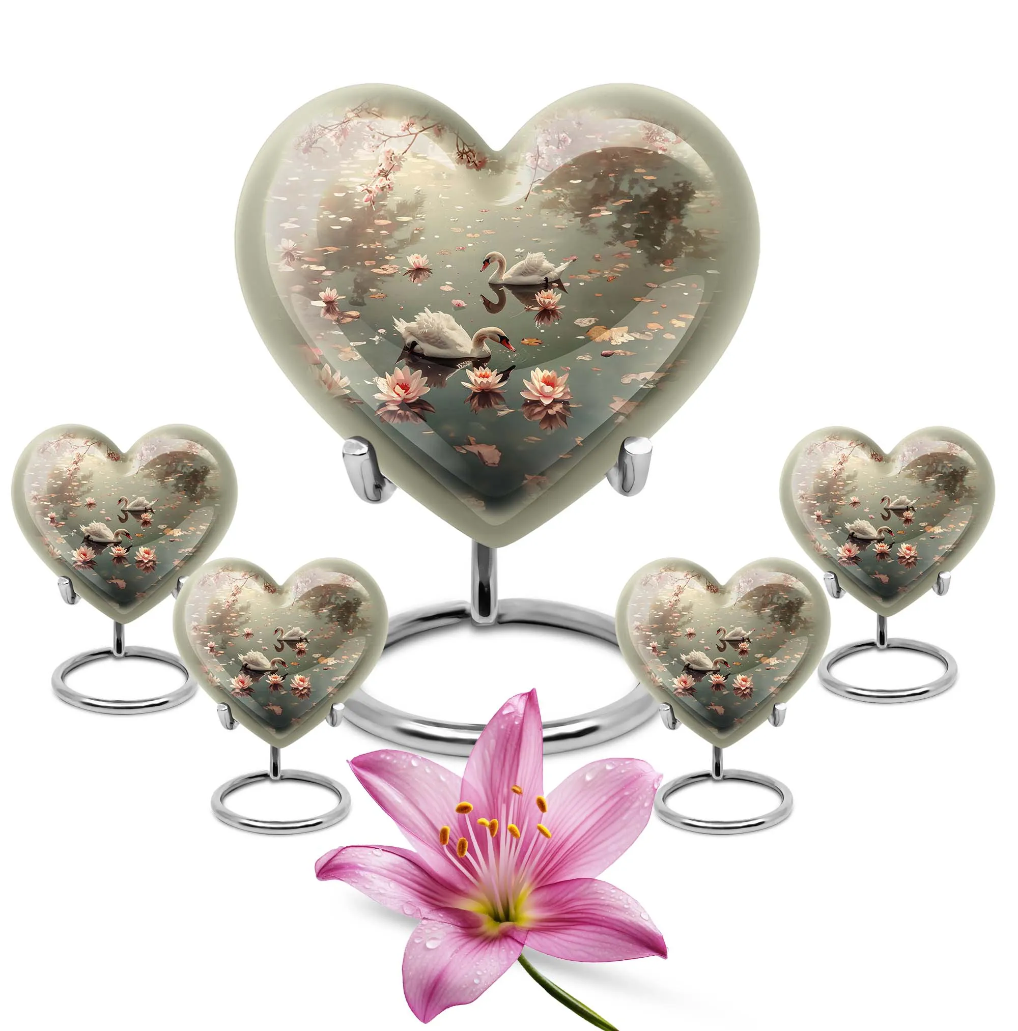 Swan Cremation Urns For Human Ashes Adult Man Memorial & Funeral Urn