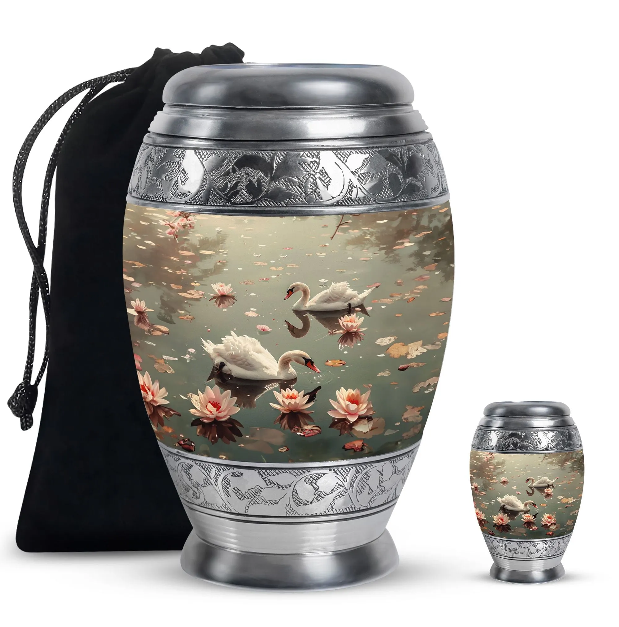 Swan Cremation Urns For Human Ashes Adult Man Memorial & Funeral Urn