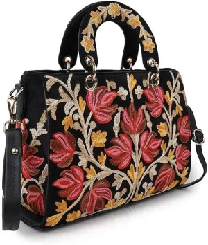 Synthetic Leather Gorgeous Embroidery Stylish Design Shoulder Crossbody Hobo Women Handbag