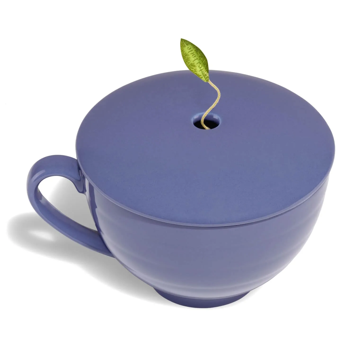 Tea Forte Demoiselle 3-Piece Premium Mother's Day Tea Gift Set with Indigo Cafe Cup and Lid, Tea Tray and 10 Count Mini Presentation Box, 2 of Each Blend Handcrafted Pyramid Infuser Tea Bags