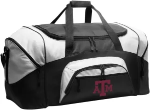 Texas A&M Duffel Bag Deluxe Texas A&M Suitcase or Sports Gear Bag (Black)