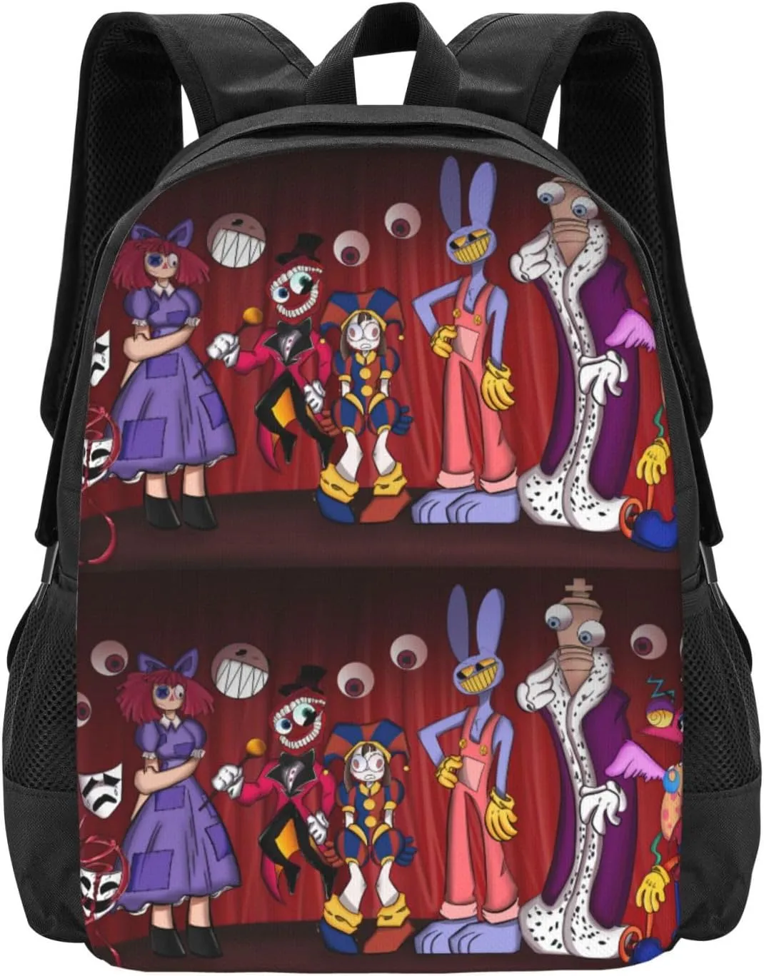 The Amazing Funny Digital Comedy Circus Laptop Backpack Large Travel Bags for Men Women Gym Bags Funny Work Rucksack Casual Daypack for Office Computer Bag