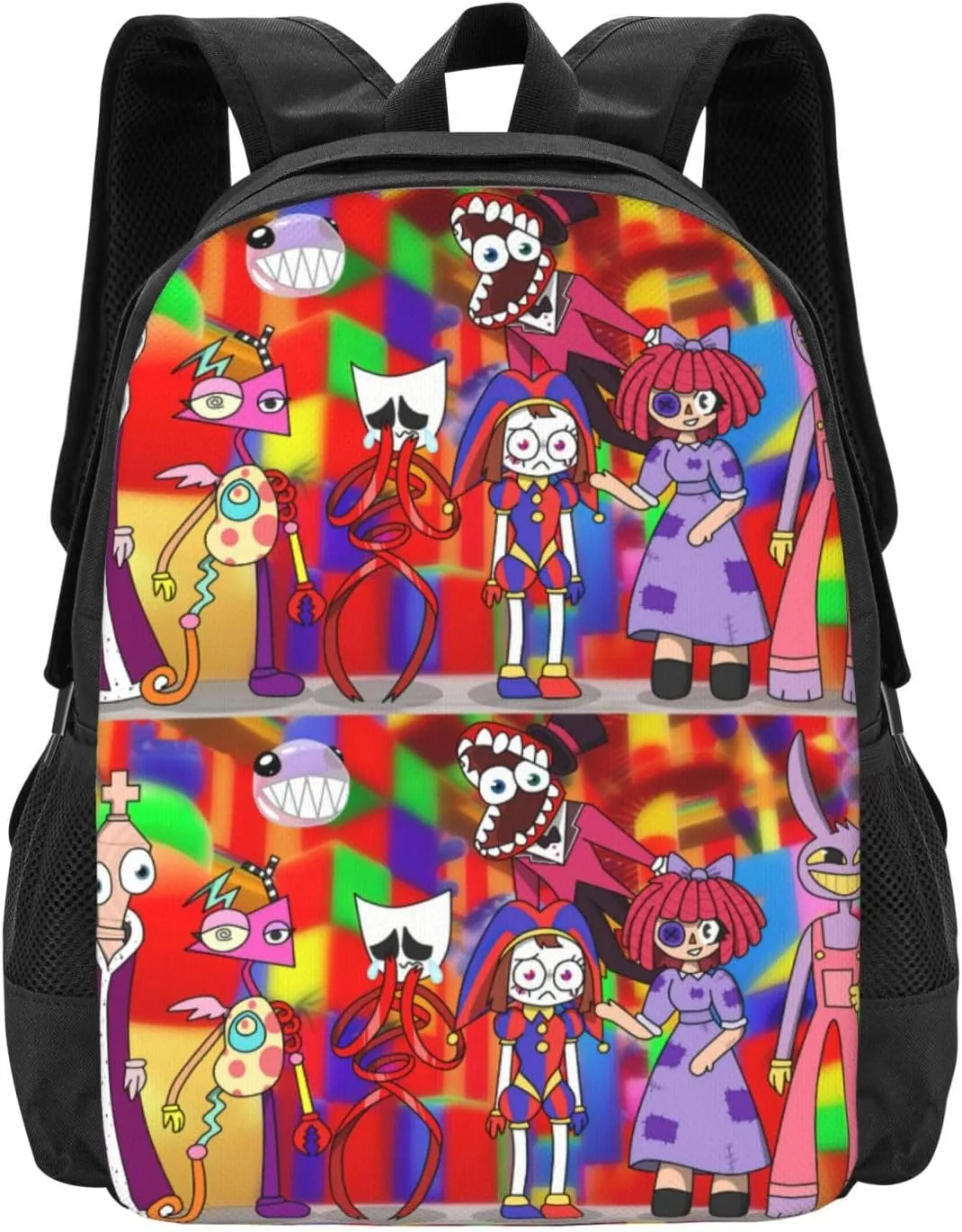 The Amazing Funny Digital Comedy Circus Laptop Backpack Large Travel Bags for Men Women Sport Bags Beautiful Business Backpack Casual Daypack for Workout Computer Bag