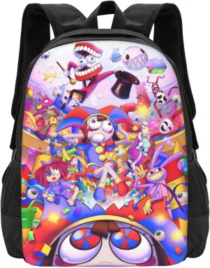 The Amazing Funny Digital Comedy Circus Laptop Backpack Large Travel Bags for Men Women Sport Bags Lightweight Work Rucksack Casual Daypack for Fitness Computer Bag