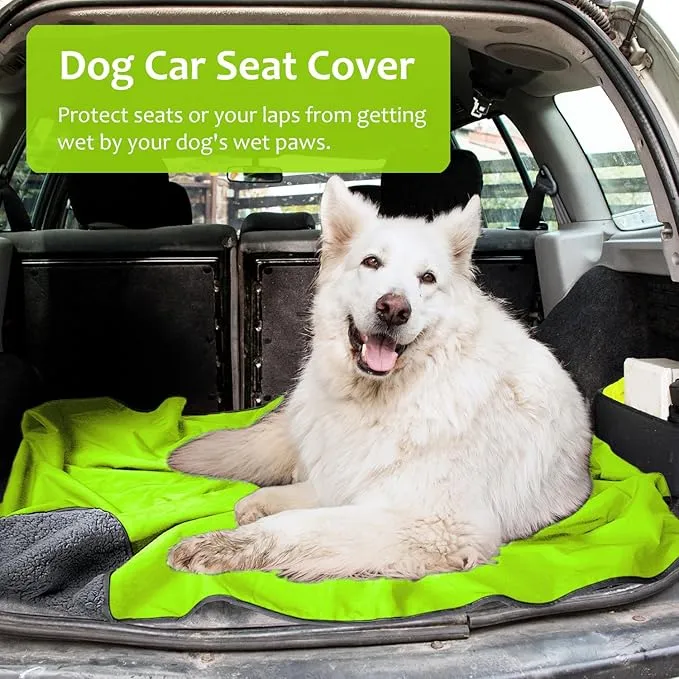 Tirrinia Outdoors Waterproof Throw Blanket, Sherpa Fleece Stadium Windproof Mat for Camping, Picnic, Traveling, Boat, Football - Machine Washable, Yellow Grey