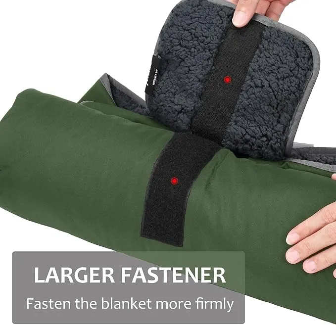 Tirrinia Outdoors Waterproof Throw Blanket, Sherpa Fleece Stadium Windproof Mat for Camping, Picnic, Traveling, Boat, Football - Machine Washable