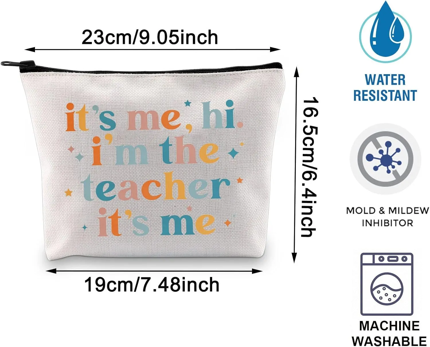 TOBGBE Singer Inspired Gift for Teacher Funny Makeup Bag Song Lyrics Zipper Pouch Music Lover Merchandise