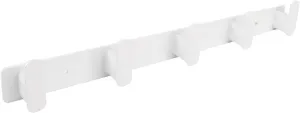 TocTen Coat Rack Wall Mounted - Heavy Duty Wall Hooks 304 Stainless Steel Coat Hook Rail with 5 Hanging Hooks, Towel Hook Rack for Coat/Hat/Towel/Purse/Key/Entryway/Bathroom (White, 5 Hook)