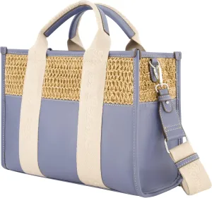 Tommy Bahama Tote Bag, Women's Modern Handbag with Adjustable Shoulder Strap, Navy