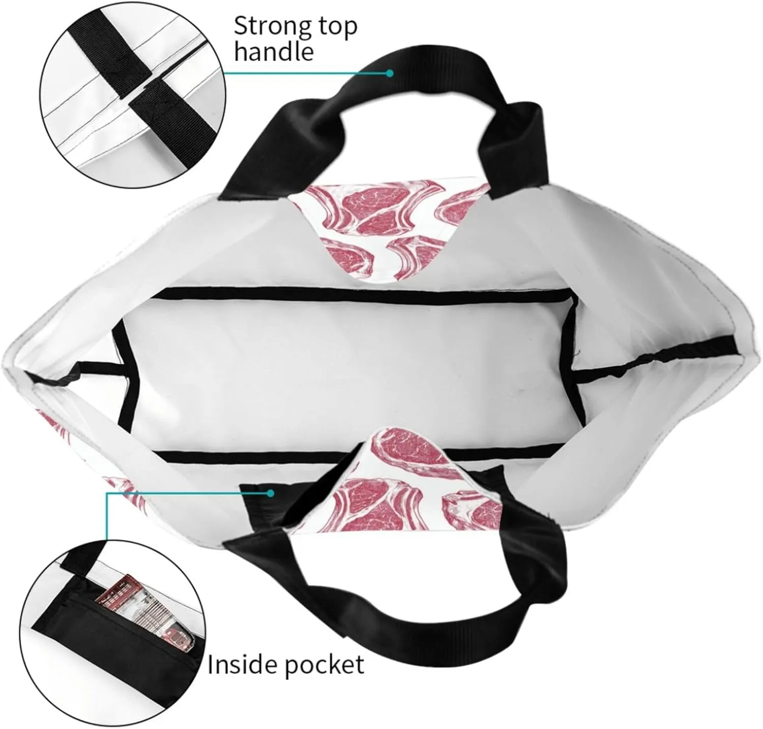 Tote Bag Beach Bag for Women Reusable Grocery Large Shopping Shoulder Bag Travel Handbag