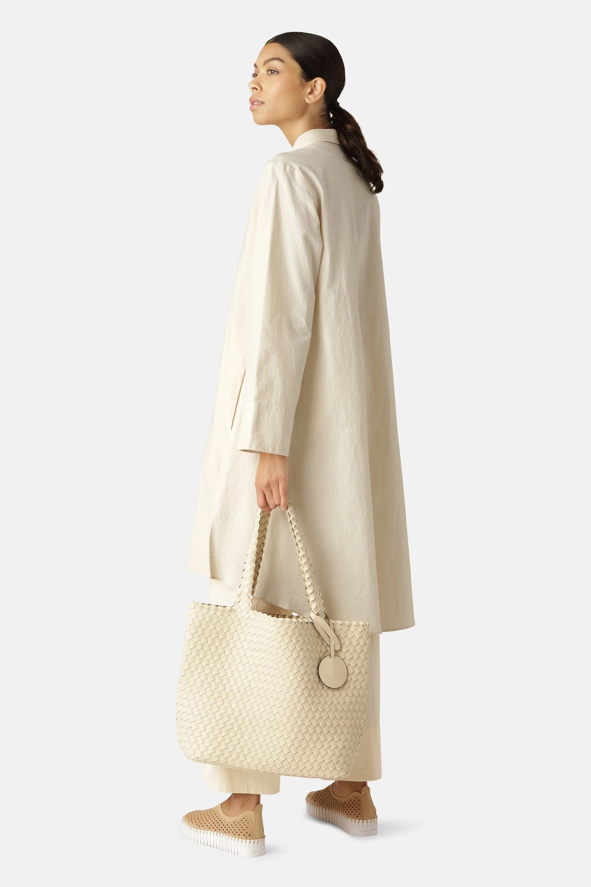 Tote Bag Flätad - Ivory Platin