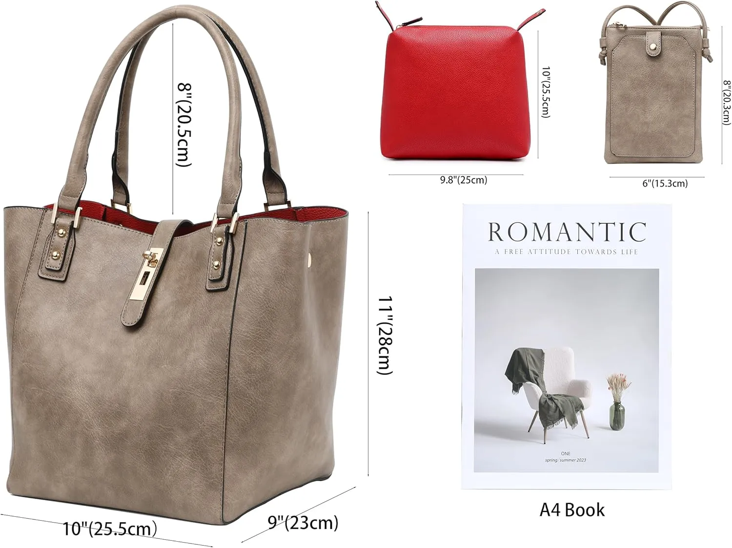 Tote Bag for Women Designer Large Purse Work Handbags Womens Crossbody Purses Woman Shoulder Bags