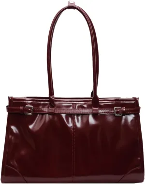 Tote Bags for Women,Leather Handbag Top Handle Trendy PU Shouledr Bag Small Wine Colored Purse Crossbody Bag 2024