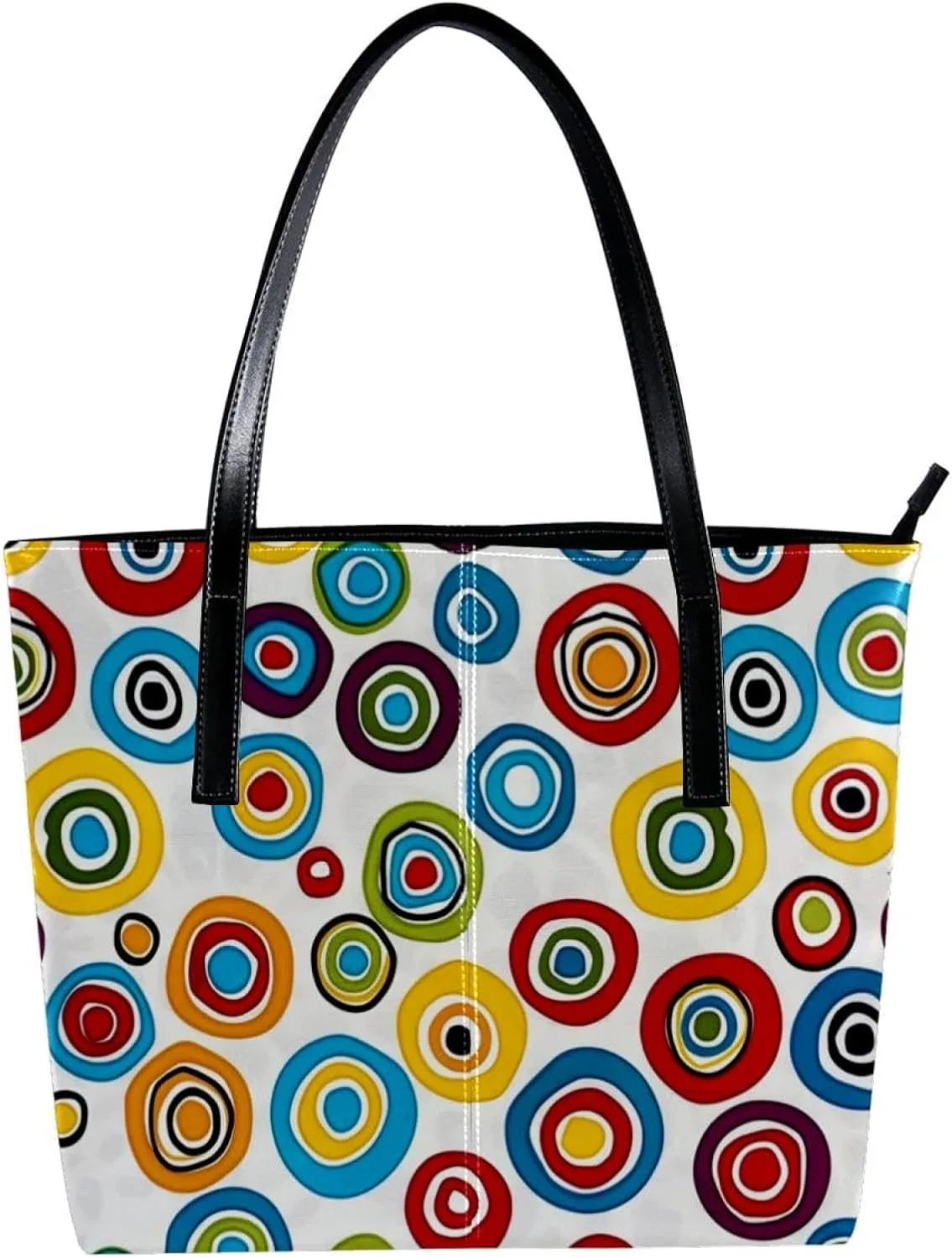 Tote Bags, Large Tote Bags for Women, Tote Bag with Zipper, Color Pigment Painting, Tote Bag for Work