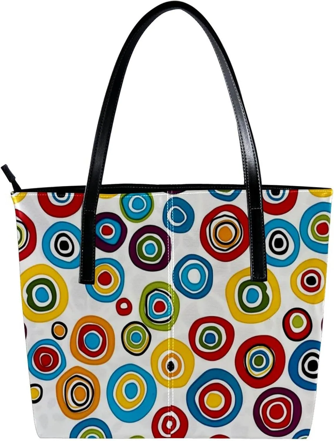 Tote Bags, Large Tote Bags for Women, Tote Bag with Zipper, Color Pigment Painting, Tote Bag for Work