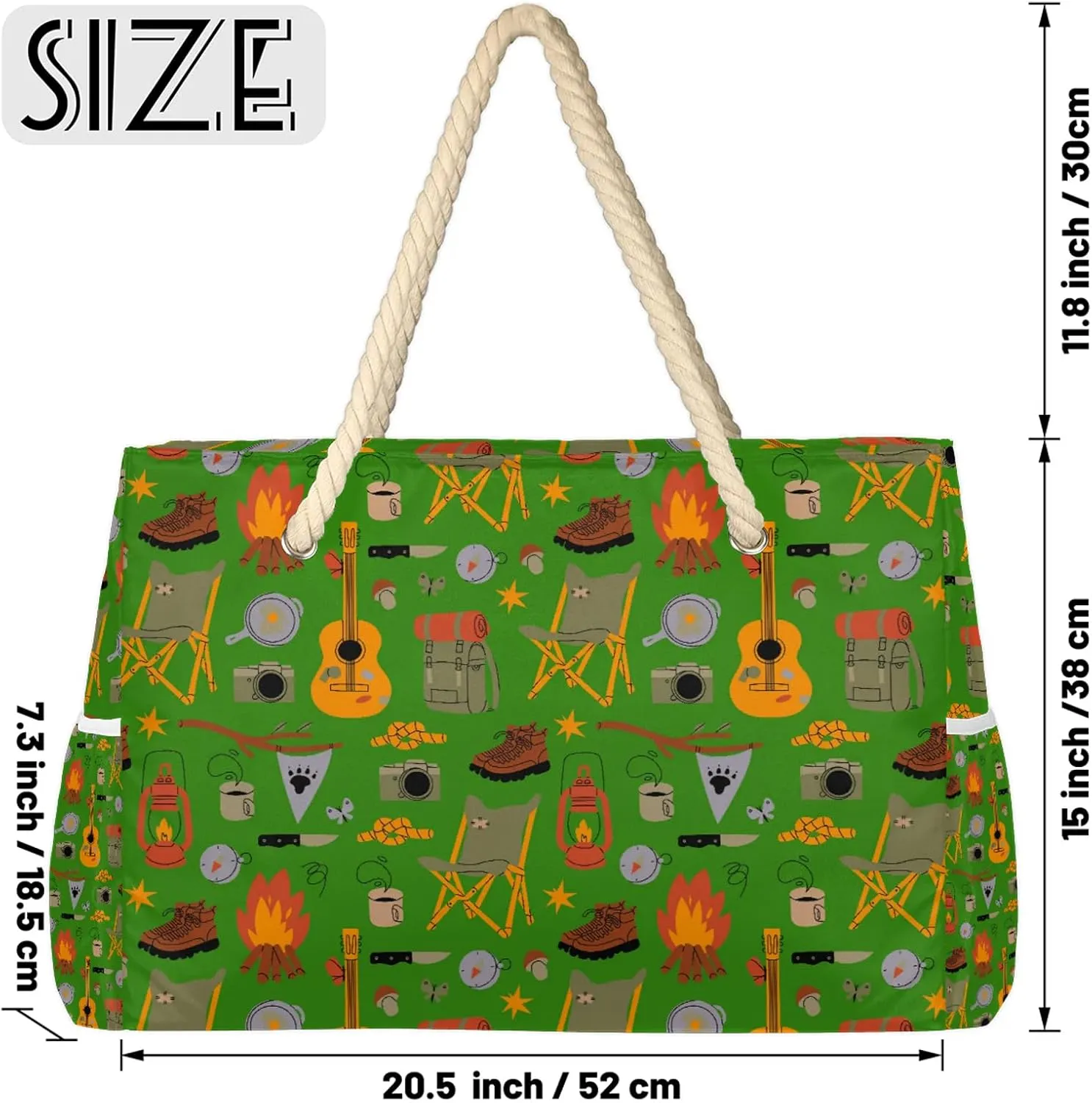 Tote Beach Bag for Women with Zipper Modern Large Waterproof Sandproof Swim Pool Bag
