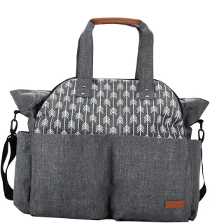 Totority Diaper Bag Tote Large for Mom Multifunctional Baby Bag Separate Pockets Grey Arrow