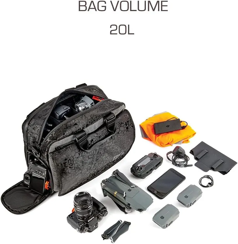 Toxic Wraith Camera Messenger Bag - Smart Storage Padded Camera Bag with Shoulder Strap and Carry Handle - Onyx 20L (WRAITH-ONYX-L)