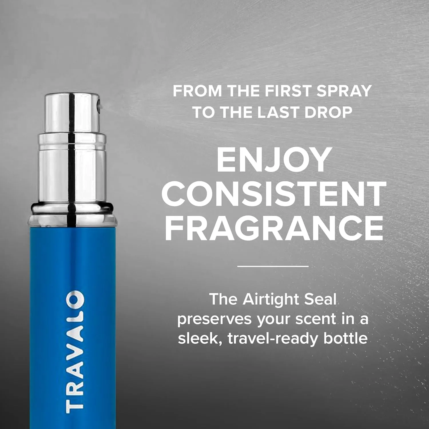 Travalo Classic HD Perfume Atomizer - Genie-S TSA Approved Travel Perfume Bottle Refillable - Reusable Airtight Easy-Fill Mini Pump Sprayer - Lightweight Elegant Design w/Volume Window - Blue - 0.17oz