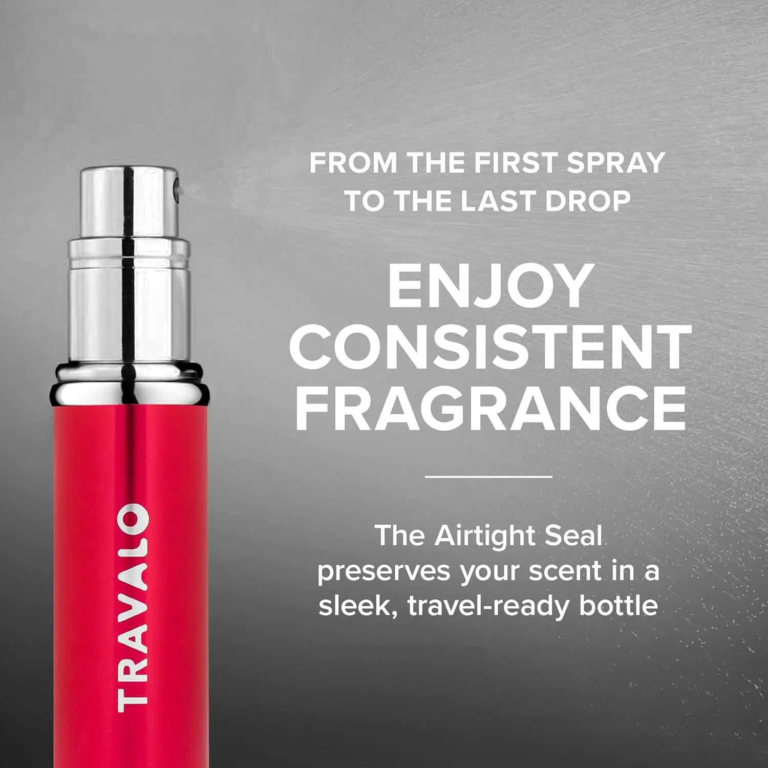 Travalo Classic HD Perfume Atomizer - Genie-S TSA Approved Travel Perfume Bottle Refillable - Reusable Airtight Easy-Fill Mini Pump Sprayer - Lightweight Elegant Design w/Volume Window - Red 0.17oz
