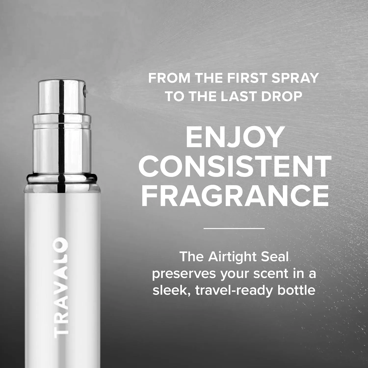 Travalo Classic HD Perfume Atomizer - Genie-S TSA Approved Travel Perfume Bottle Refillable - Reusable Airtight Easy-Fill Mini Pump Sprayer - Lightweight Elegant Design w/Volume Window Silver 0.17oz