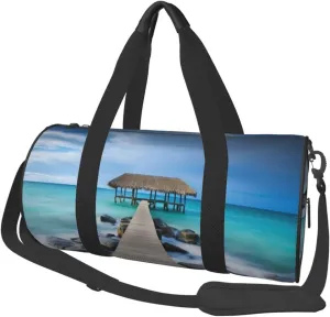 Travel Bag For Women,Modern Seascape Picture Print Personal Item Duffle Bags,Weekend Travel Duffel Tote Bag,Travel Sport Gym Bag For Men,Airplane Travel Essentials For Flying