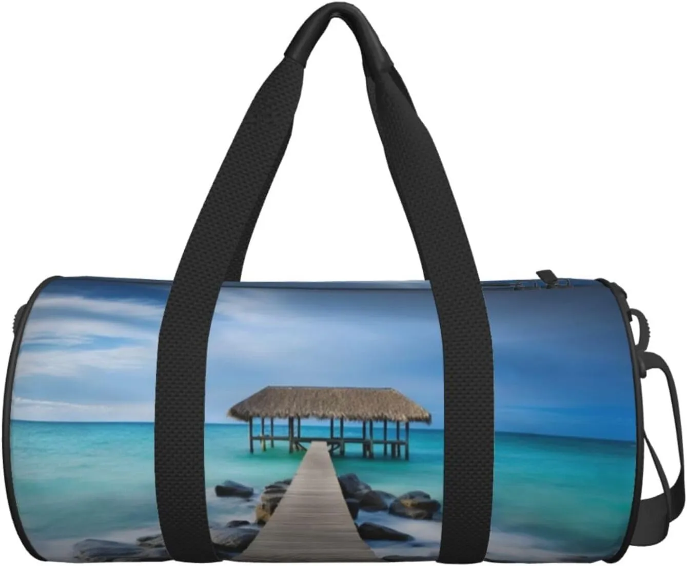 Travel Bag For Women,Modern Seascape Picture Print Personal Item Duffle Bags,Weekend Travel Duffel Tote Bag,Travel Sport Gym Bag For Men,Airplane Travel Essentials For Flying