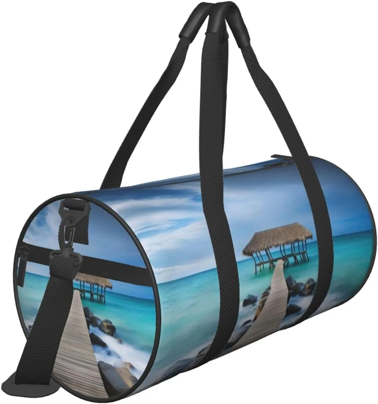 Travel Bag For Women,Modern Seascape Picture Print Personal Item Duffle Bags,Weekend Travel Duffel Tote Bag,Travel Sport Gym Bag For Men,Airplane Travel Essentials For Flying