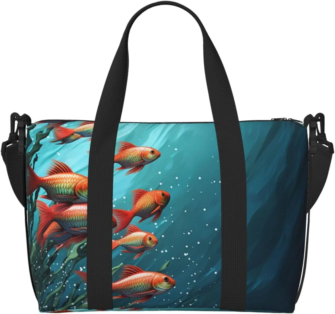 Travel Duffel Bags Personal Item Bag Carry on Luggage Bag Training Handbag Lightweight Waterproof Sports Gym Bag Fish Aquarium Weekender Bag for Women Men